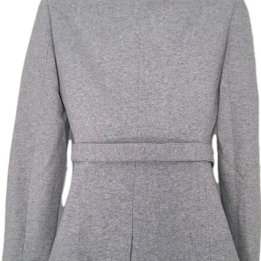 J. Crew Heather Gray Belted Jacket - Picture 2 of 12